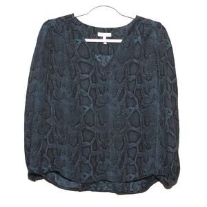 Rebecca Taylor Silk Snakeskin Print Blouse Size 2
